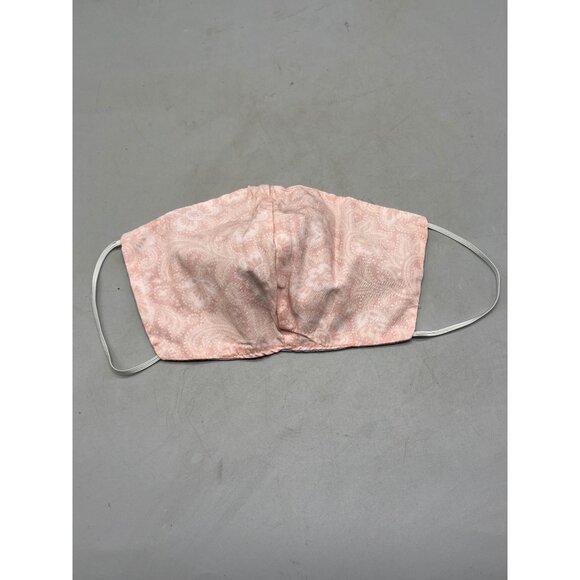 set of 2 handmade facemask elastic straps ears reversible pink blue floral 8" ne - Picture 5 of 6